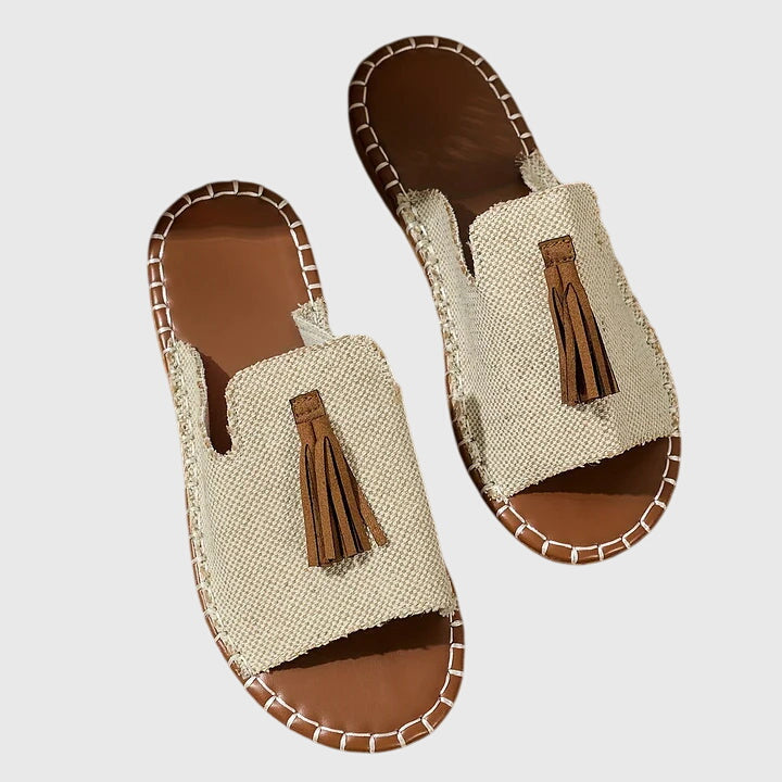 Hadley | Bohemian Tassel Slide Sandals