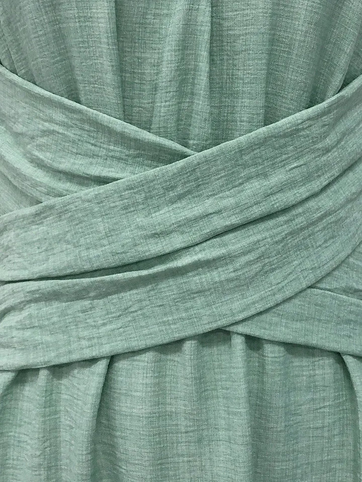 Giselle | Cross Waist Sleeveless Midi Dress