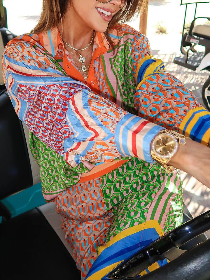 Josephine | Tropical Look Colourful Unique Shirt