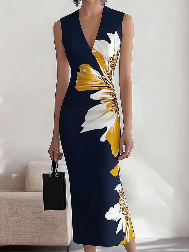 Lily | Beach Glam Elegant Workplace Festival Midi Dress
