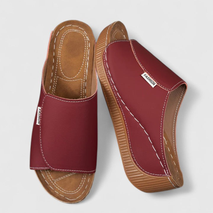 Celestine | Minimalist Wedge Slide Sandals