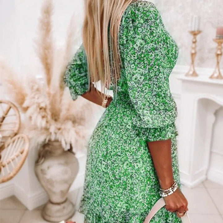 Thessaly | Elegant Floral Maxi Dress-