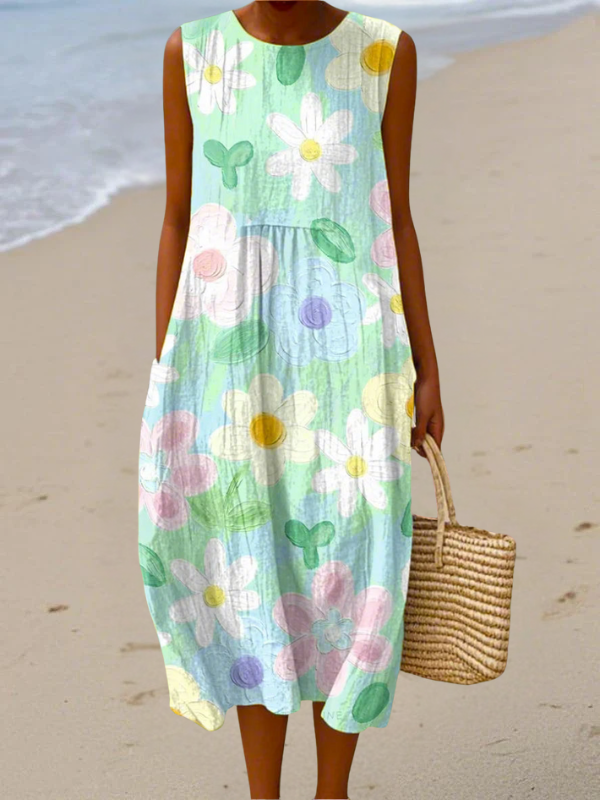 Erin Pastel Blossom Midi Dress