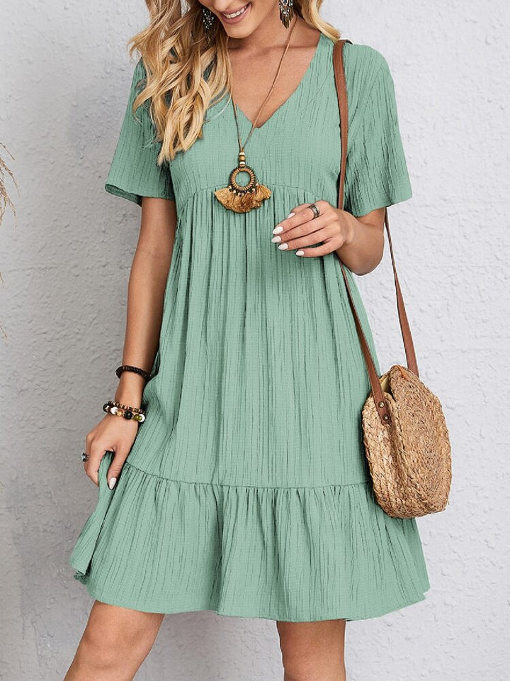 Lynda | Elegant Layered Dress with Tummy Coverage