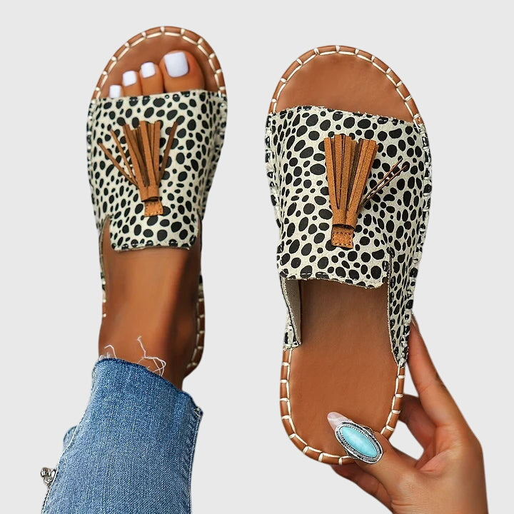 Hadley | Bohemian Tassel Slide Sandals