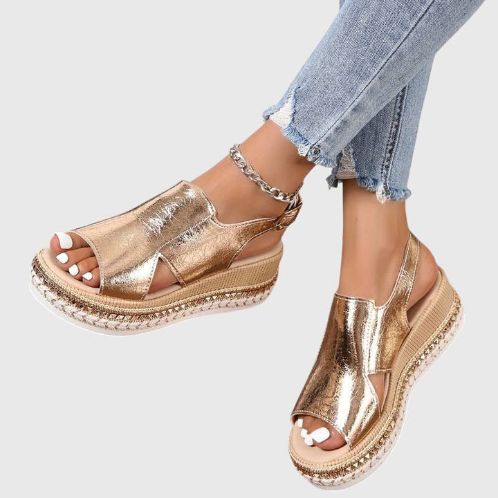 Veronica | Supportive Sandals (Gold)