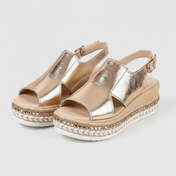 Veronica | Supportive Sandals (Gold)