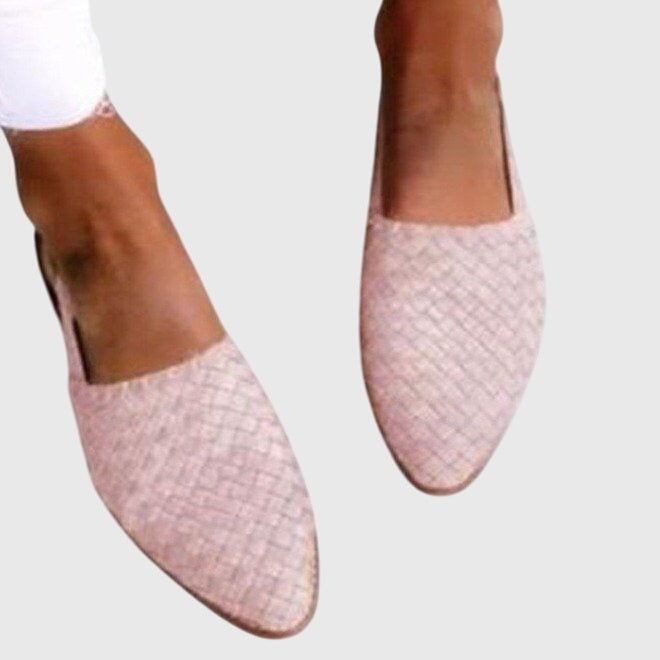 Natalie | Woven Slingback Mule Flats