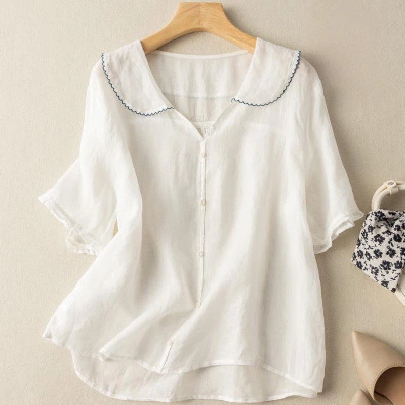 Calliope | Vintage Blouse with Button Detail