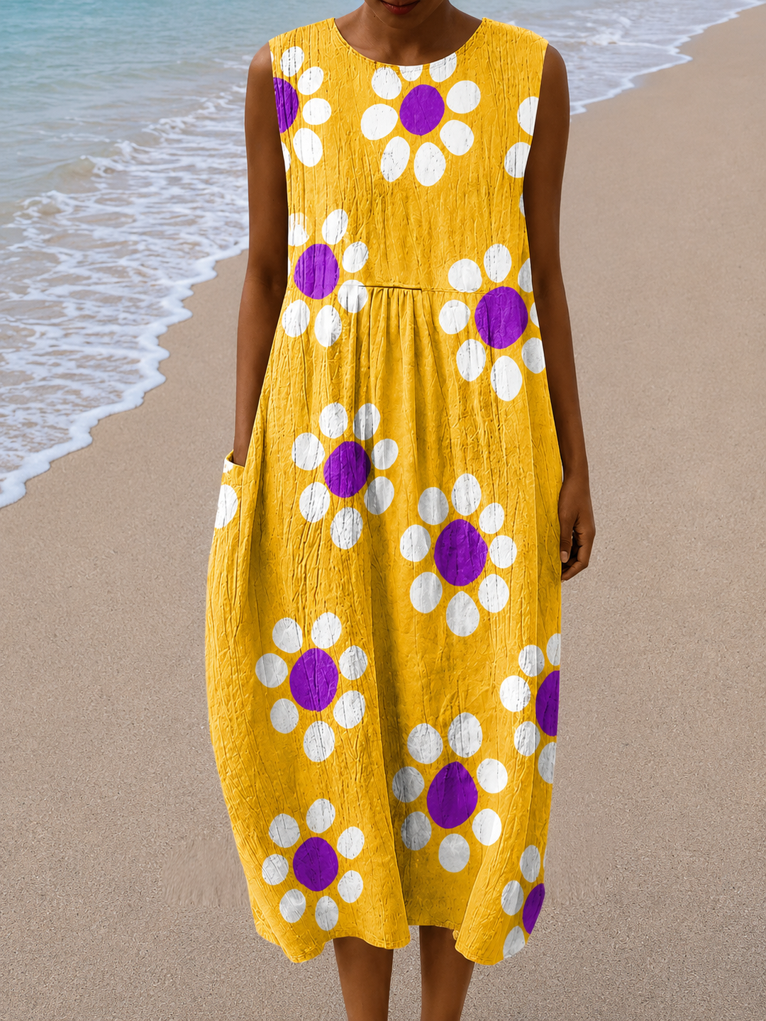 Lily | Sleeveless Relaxed Fit Midi Dress