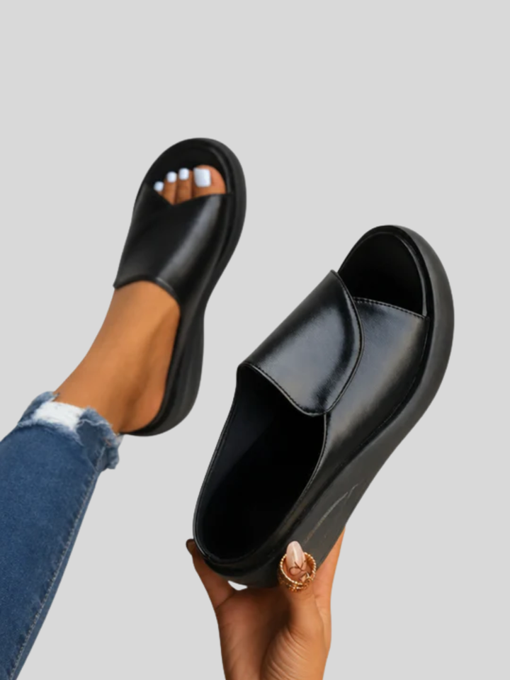 Eliza | Supportive Slip-on Wedge Sandals