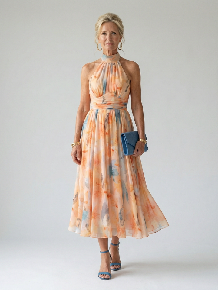 Scarlett | Soft Halter Midi Dress