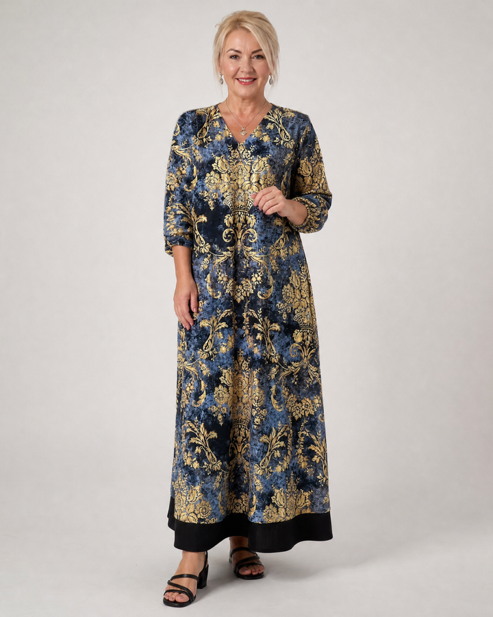 Sorrelia | Ornate Floral Print Relaxed Midi Dress