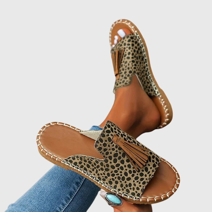 Hadley | Bohemian Tassel Slide Sandals