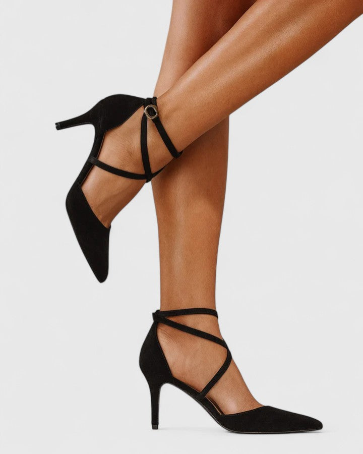 Classy Pointed Toe Real Leather Heels