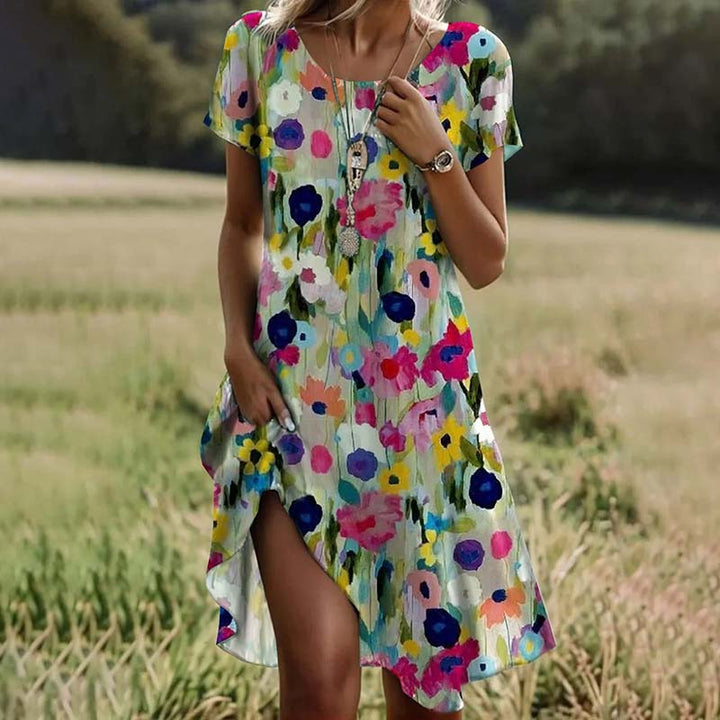 Priya | Watercolor Bloom Dress