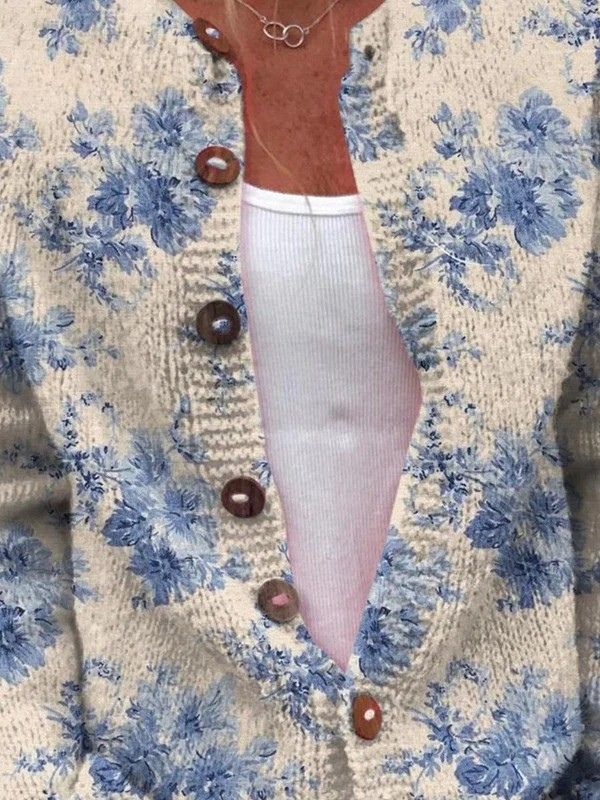 Daysie | Vintage Print Cardigan Sweater
