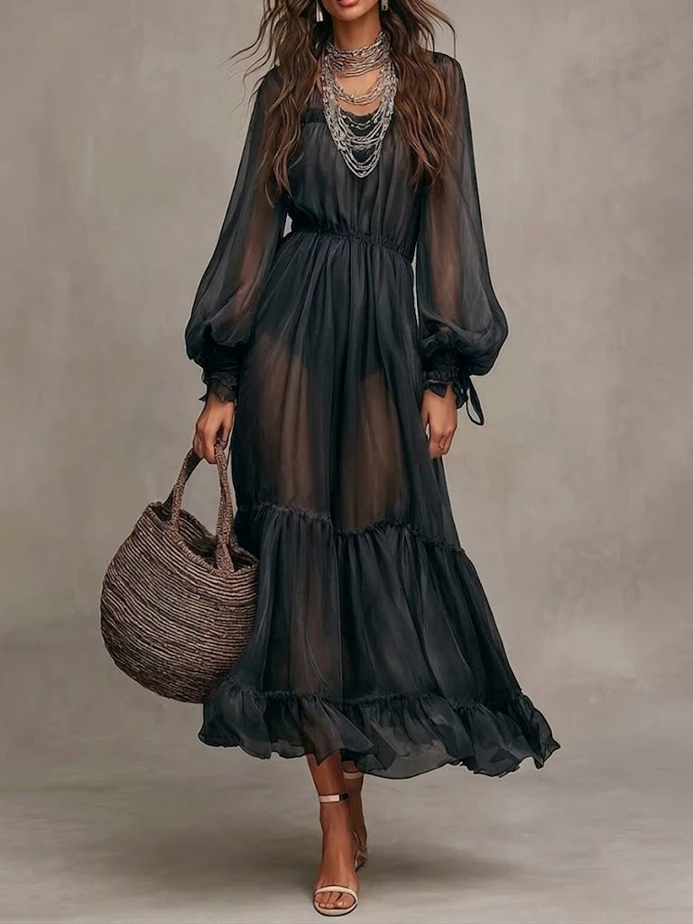 Gerda | Elegant V-Neck Midi Dress