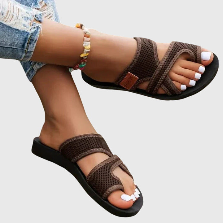 Isabelle | Sporty Cross Strap Slide Sandals