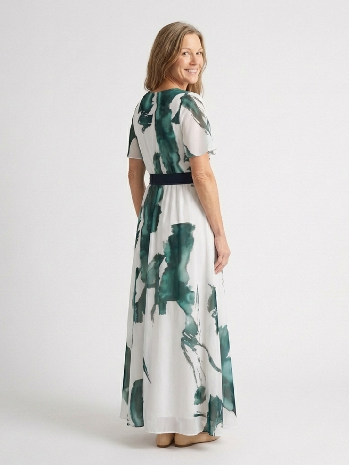 Madison | Flutter Sleeve Belted Maxi Dress