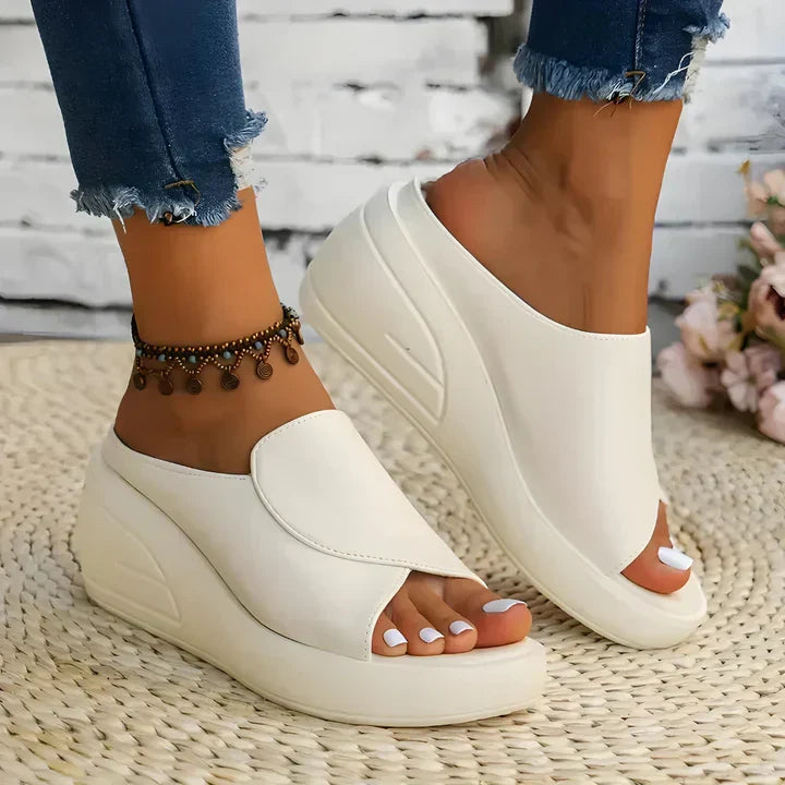 Eliza | Supportive Slip-on Wedge Sandals