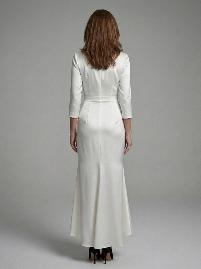 Celestine | Long Sleeve Wrap High Low Midi Dress