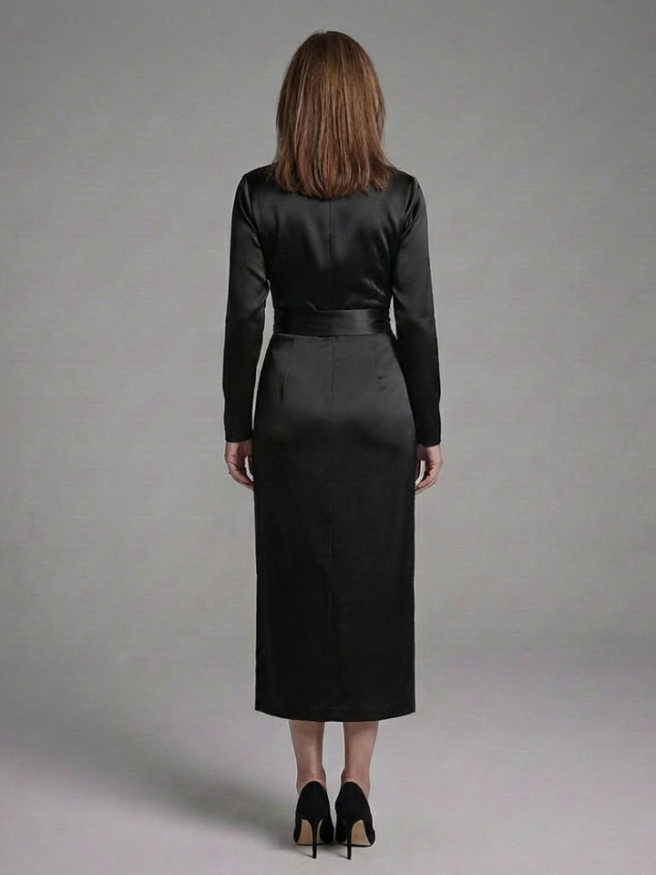Alouette | Long Sleeve Wrap Tie Midi Dress