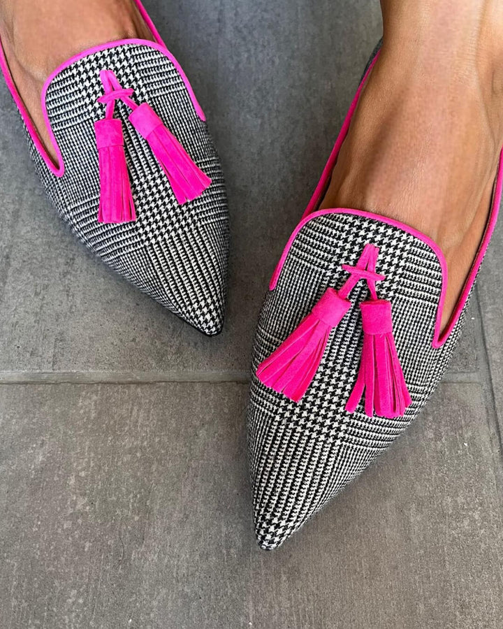 Saylor | Fluo Fringe Loafers