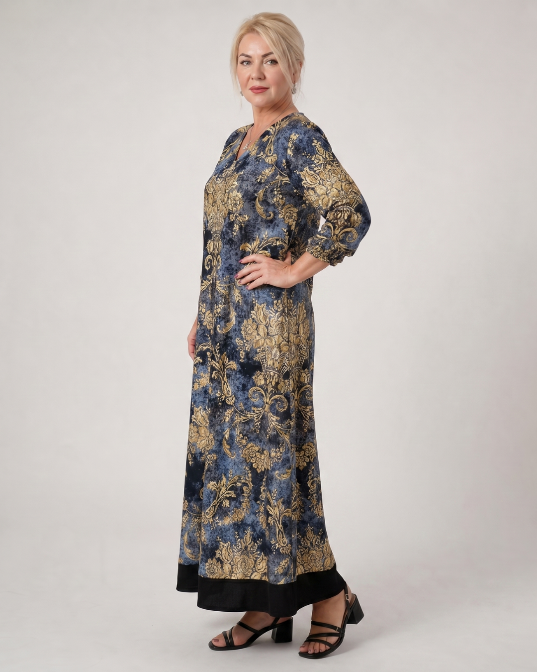 Sorrelia | Ornate Floral Print Relaxed Midi Dress