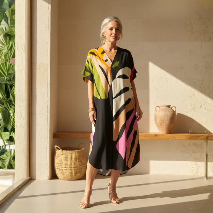 Rianna | Abstract Print Dress