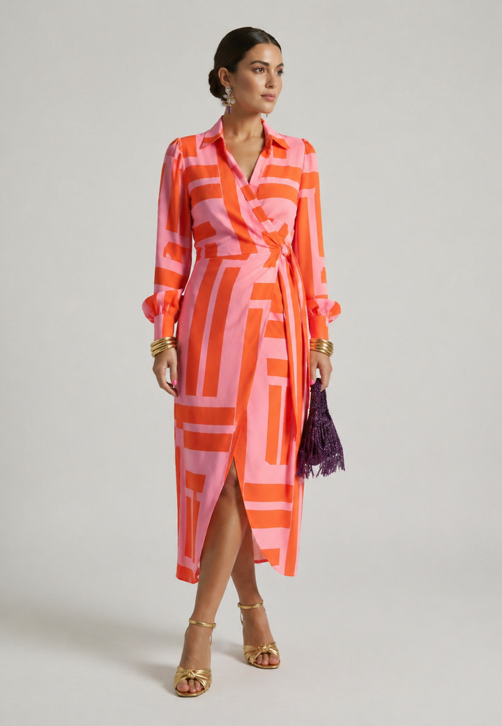 Nora | Printed Wrap Dress