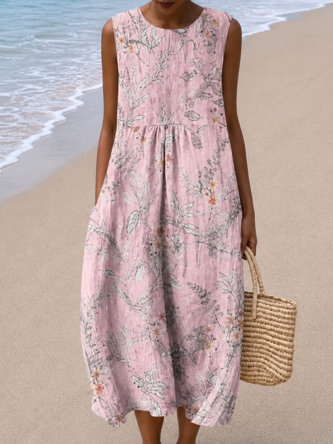 Brooklyn | Sleeveless Relaxed Fit Midi Dress