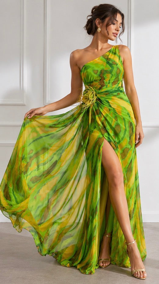 Helen | Vibrant Draped Dress