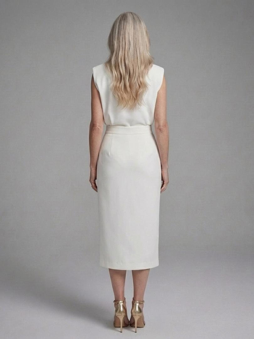 Anouk | Cap Sleeve Asymmetric Midi Dress