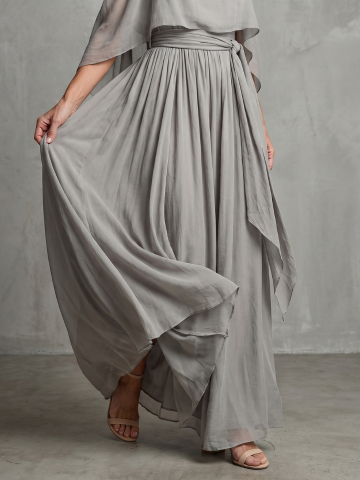 Marisa | Layered Cold Shoulder Wide Leg Set