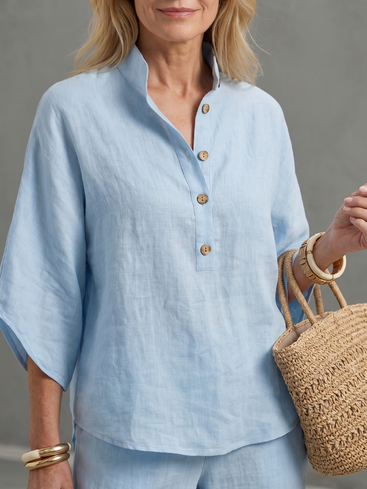 Amity | Button Front Relaxed Tunic Trouser Set