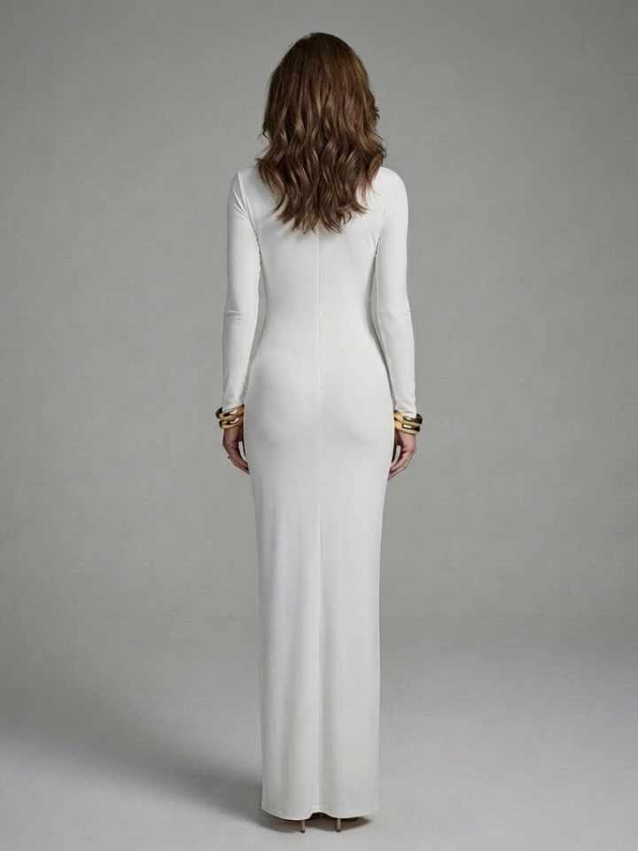Jessamine | Long Sleeve Cutout High Neck Maxi Dress