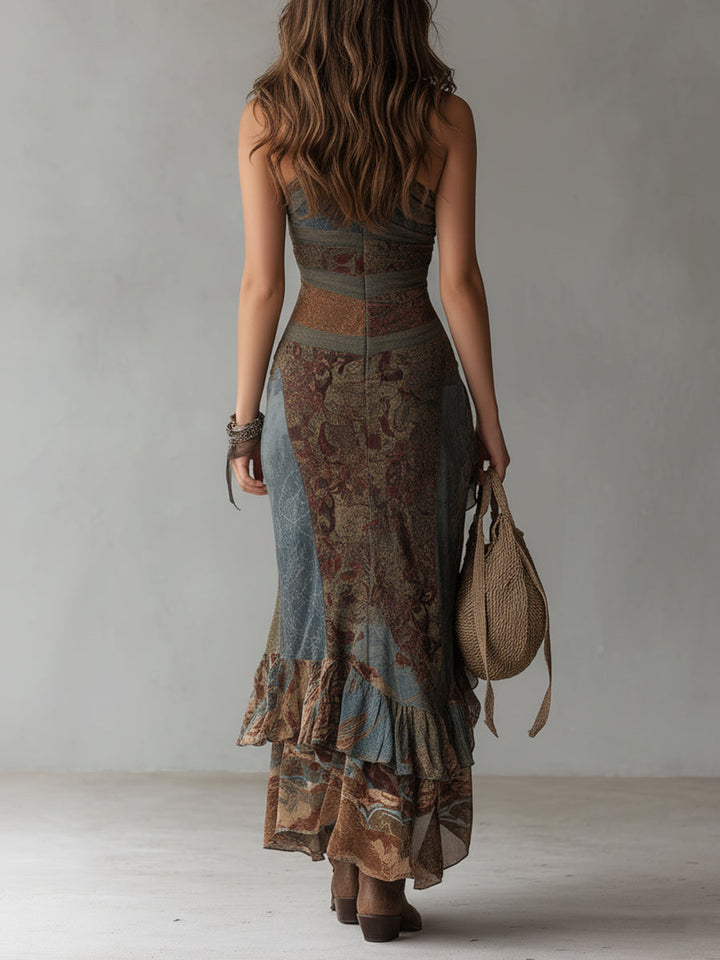Truus | Vintage Floral Maxi Dress
