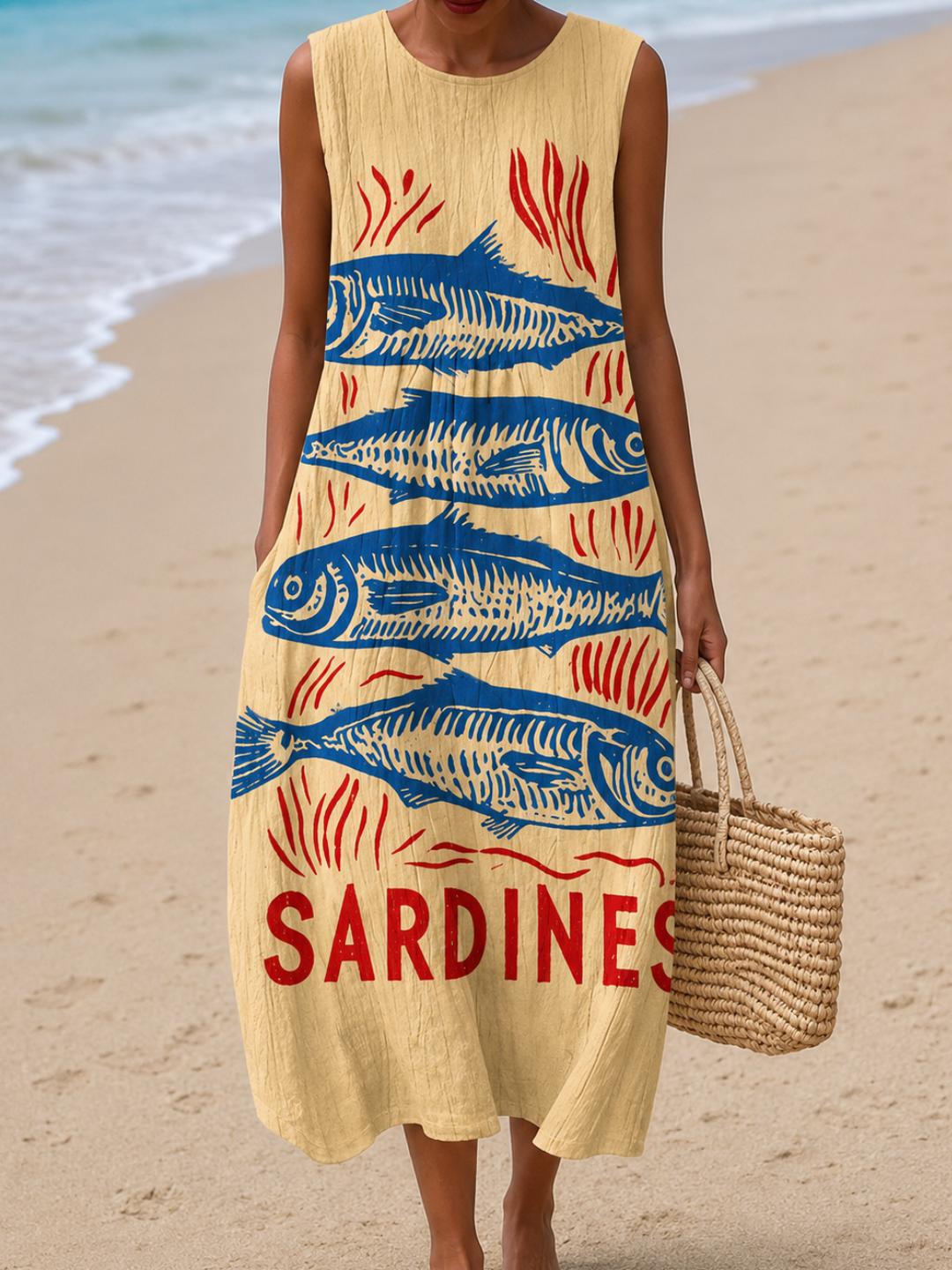 Katherine | Sleeveless Relaxed Fit Midi Dress