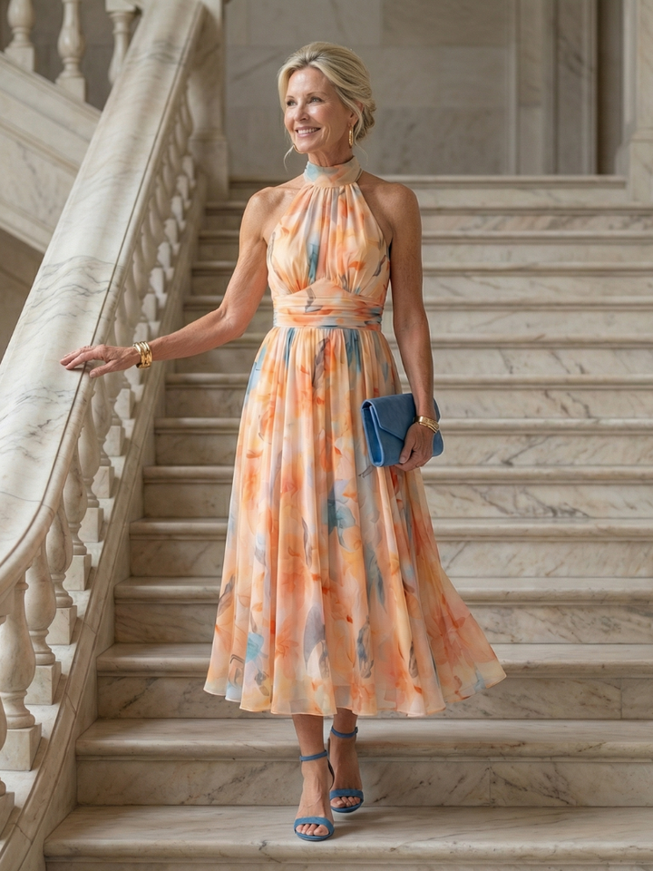 Scarlett | Soft Halter Midi Dress
