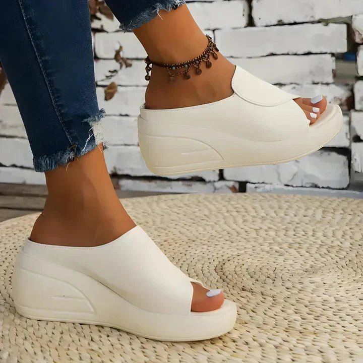 Eliza | Supportive Slip-on Wedge Sandals