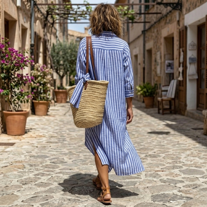 Nichole | Elegant Striped Summer Dress