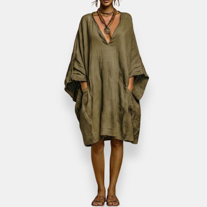 Brenda | Oversized V-Neck Dress