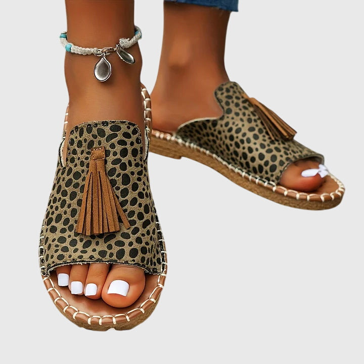 Hadley | Bohemian Tassel Slide Sandals