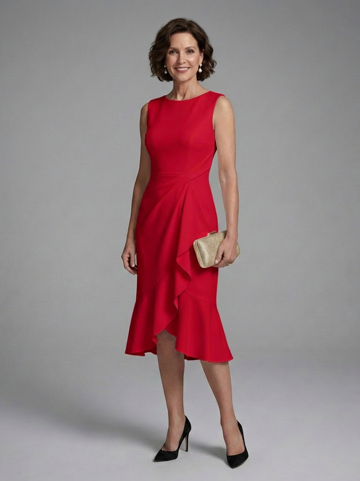 Cosima | Sleeveless Wrap Detail Midi Dress