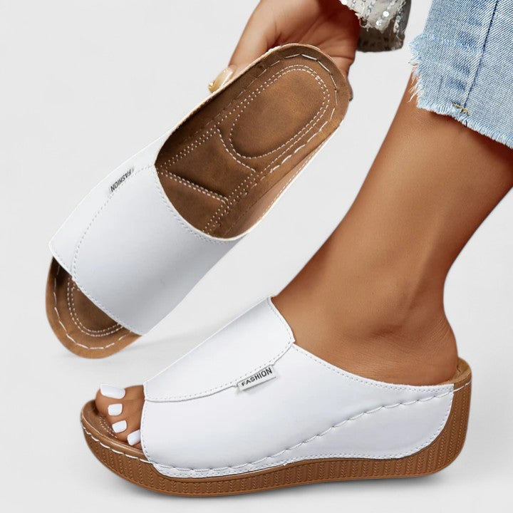 Celestine | Minimalist Wedge Slide Sandals