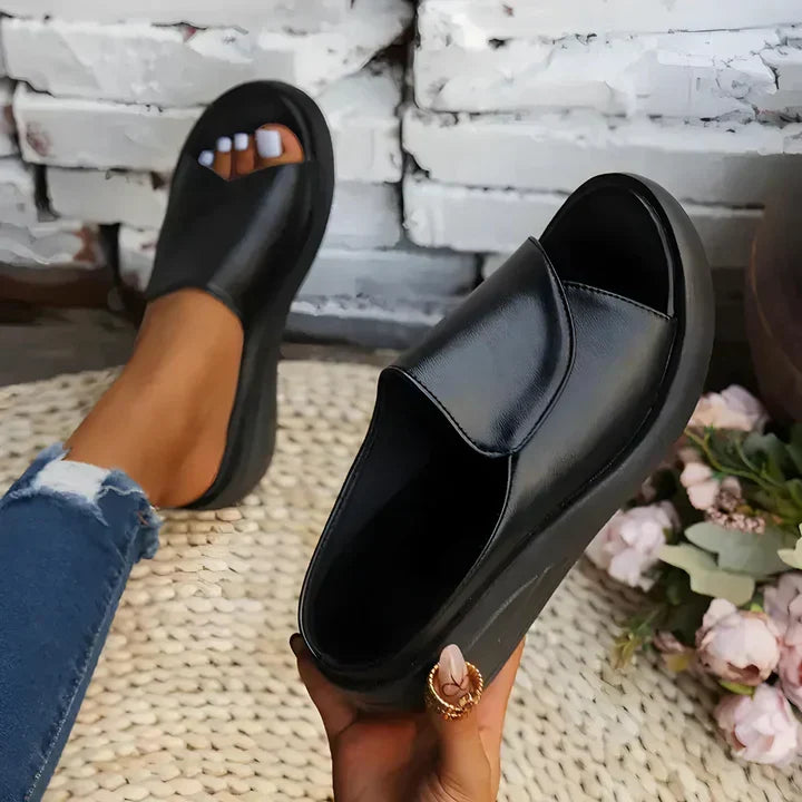 Eliza | Supportive Slip-on Wedge Sandals