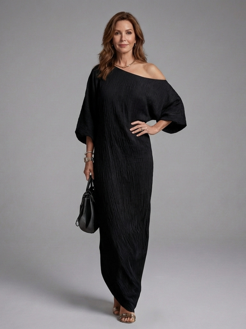 Blythe | One Shoulder Draped Maxi Dress