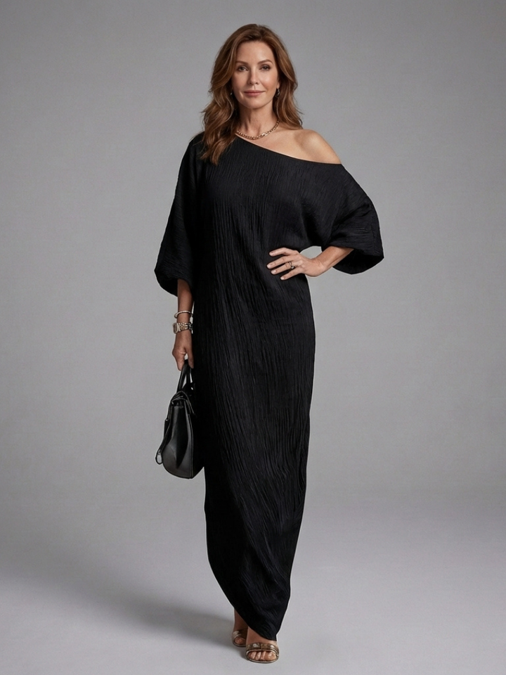 Blythe | One Shoulder Draped Maxi Dress