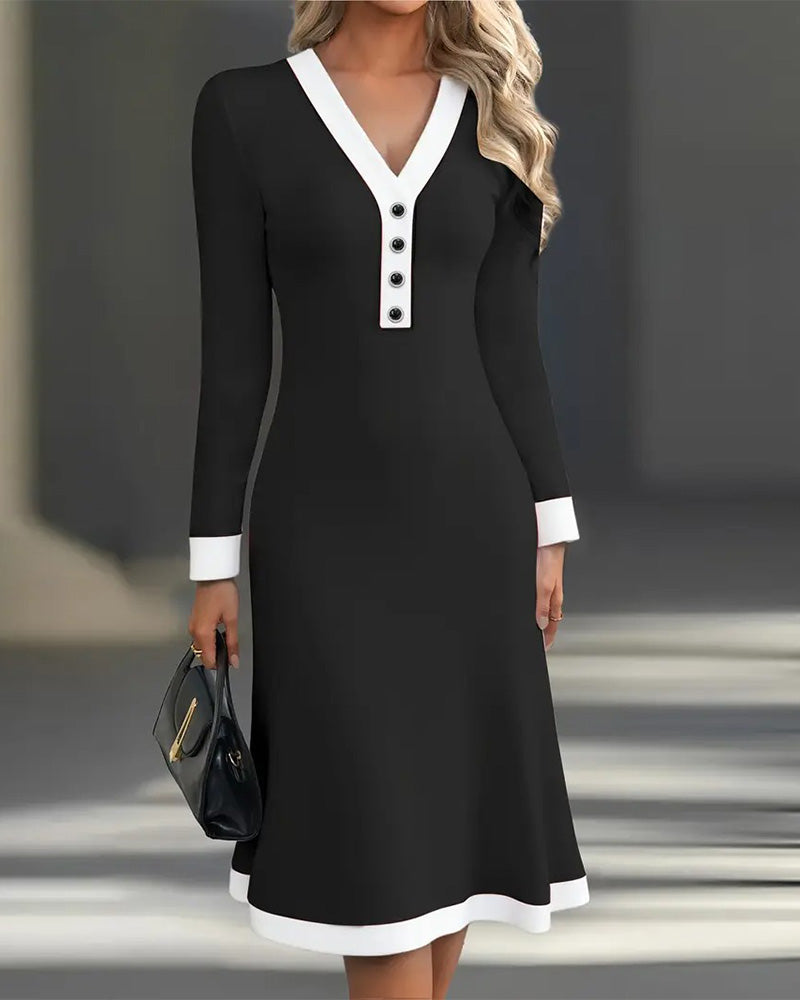 Kaylin Stylish Long-Sleeve Dress